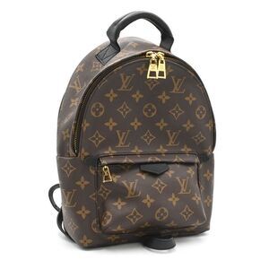 Louis Vuitton Palm Springs Backpack Monogram Noir Black Rucksack Daypack Brown